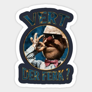 vert der ferk Retro Sticker